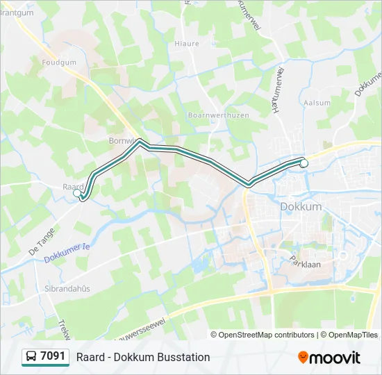 7091 Bus Line Map