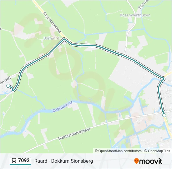 7092 Bus Line Map