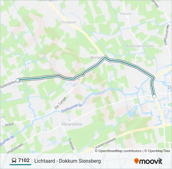 7102 Bus Line Map