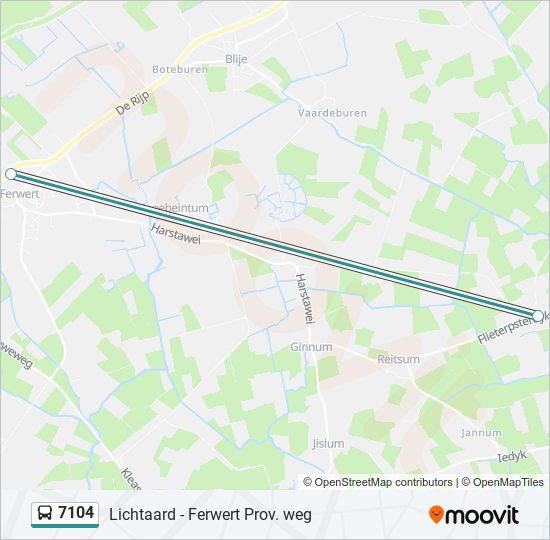 7104 bus Line Map