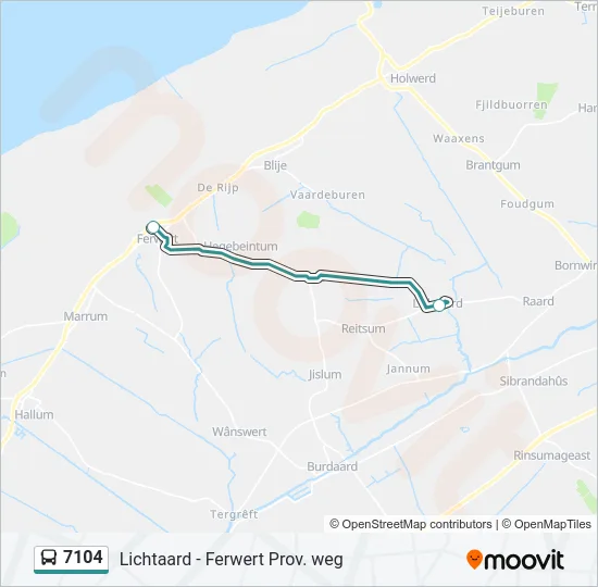 7104 Bus Line Map