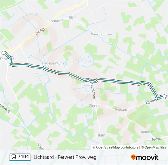 7104 Bus Line Map