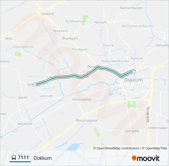 7111 Bus Line Map