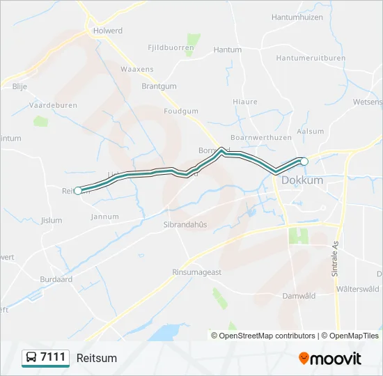 7111 Bus Line Map
