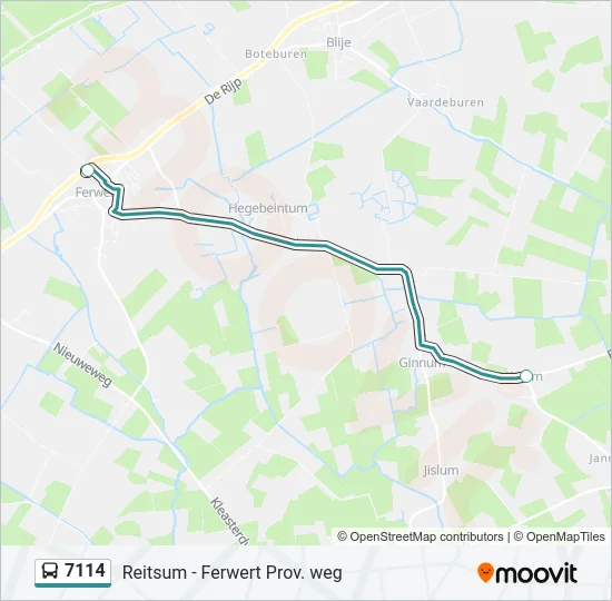 7114 Bus Line Map