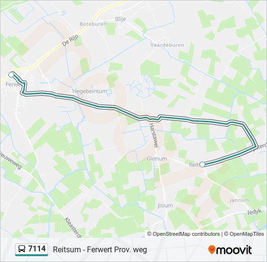 7114 bus Line Map