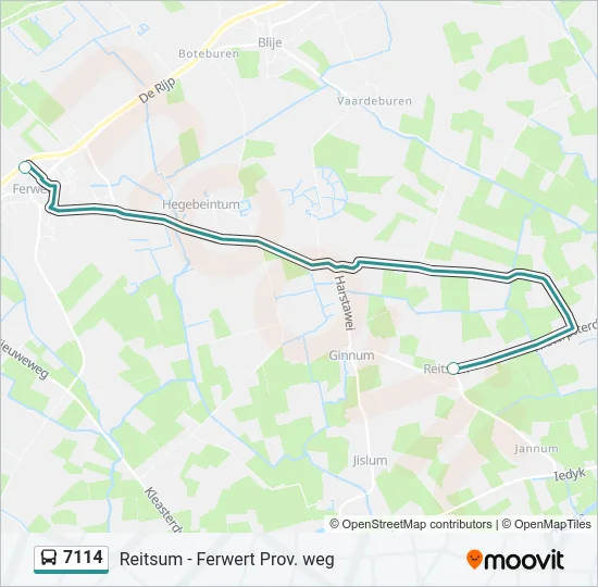 7114 Bus Line Map