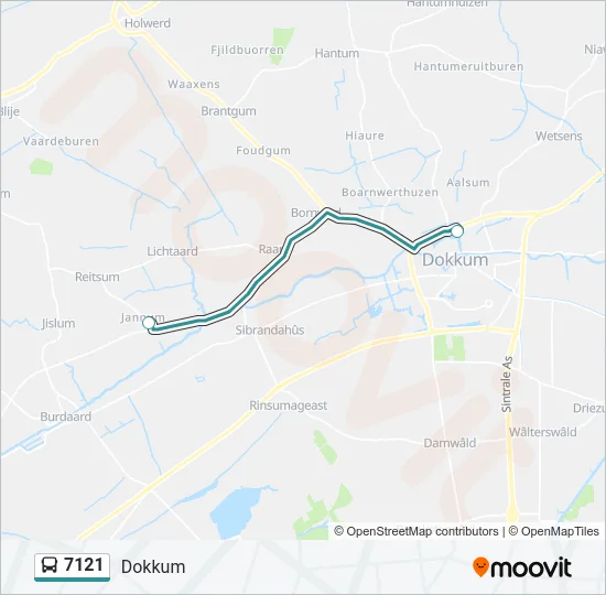 7121 Bus Line Map
