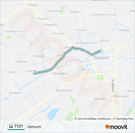 7121 Bus Line Map