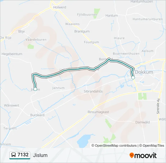 7132 Bus Line Map
