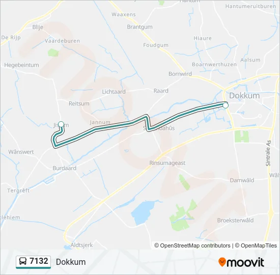 7132 Bus Line Map