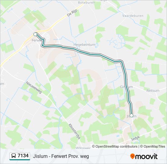 7134 bus Line Map