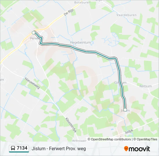 7134 Bus Line Map