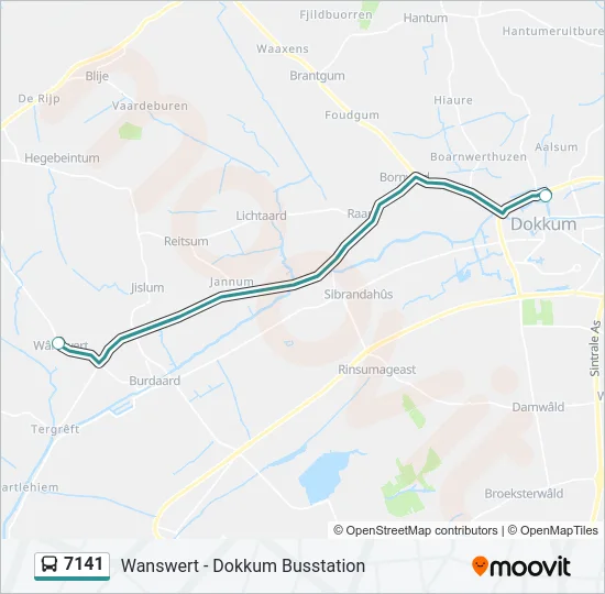 7141 Bus Line Map