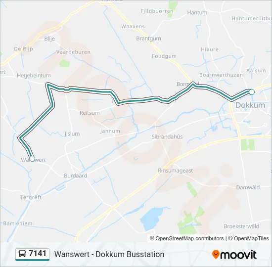 7141 Bus Line Map