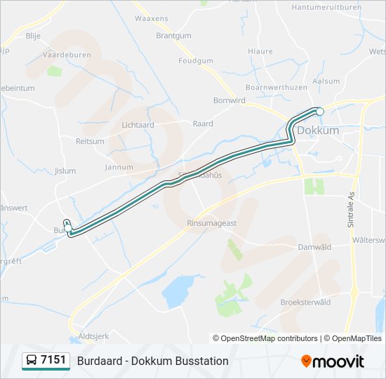 7151 Bus Line Map
