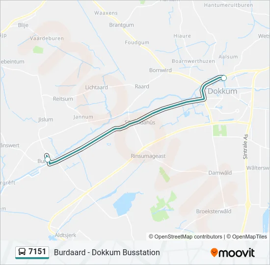 7151 Bus Line Map