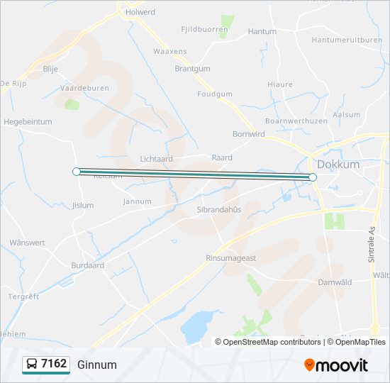 7162 bus Line Map