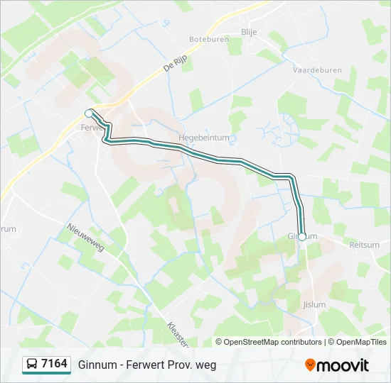 7164 Bus Line Map