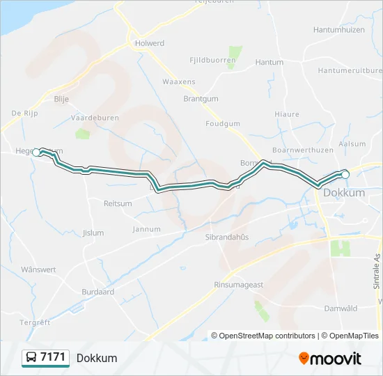 7171 Bus Line Map
