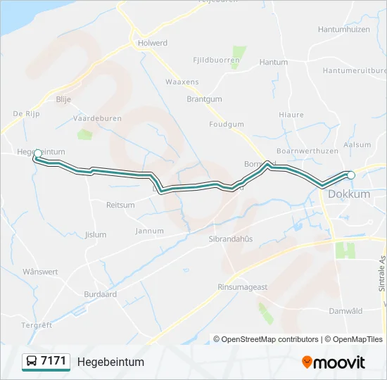 7171 Bus Line Map