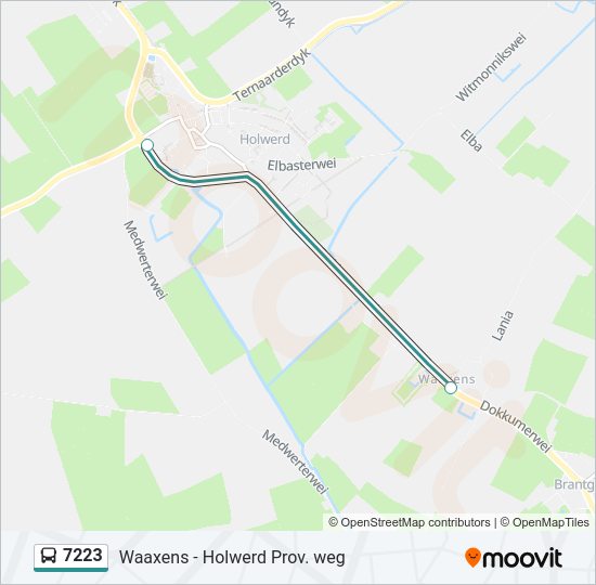 7223 bus Line Map