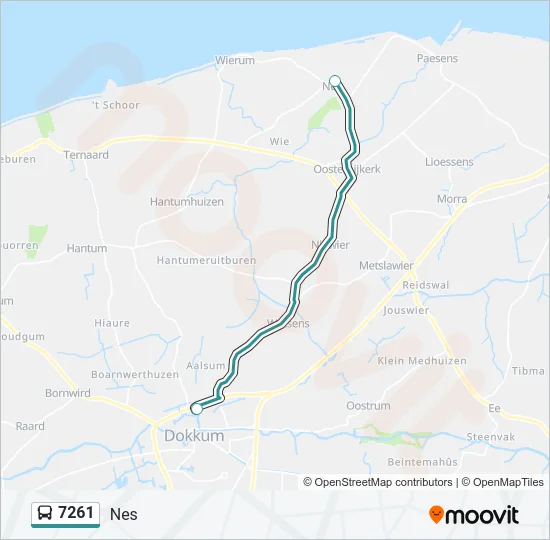 7261 Bus Line Map
