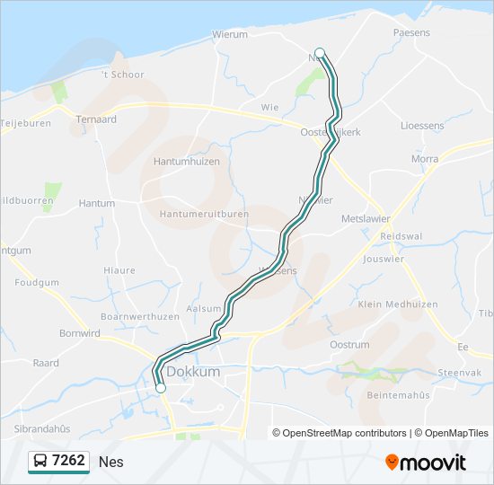 7262 Bus Line Map