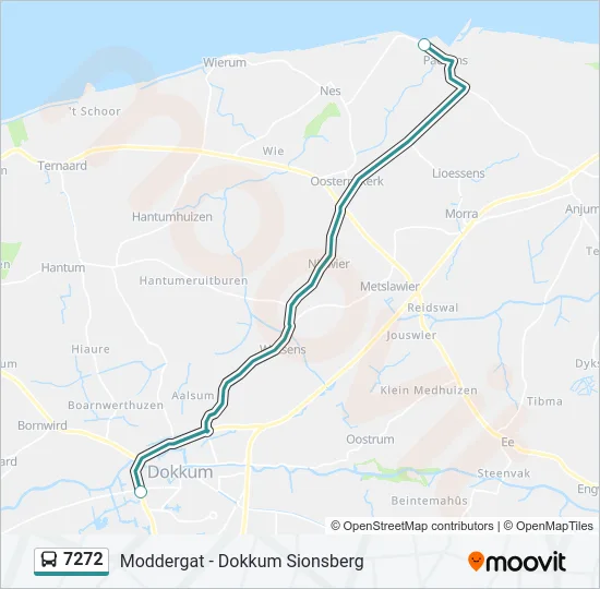7272 Bus Line Map