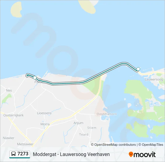 7273 Bus Line Map