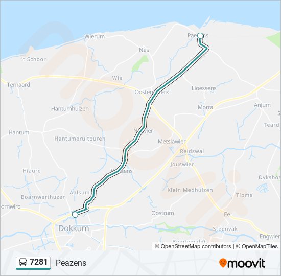 7281 bus Line Map