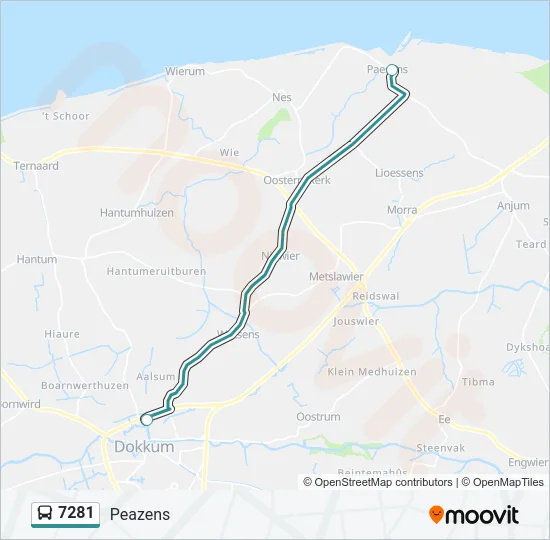 7281 Bus Line Map