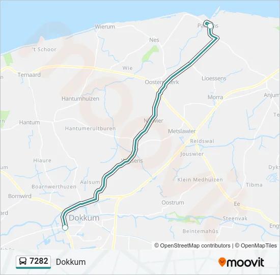 7282 Bus Line Map