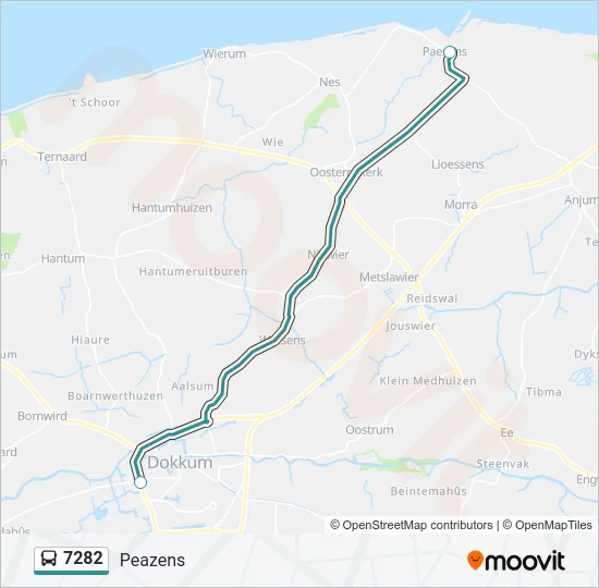 7282 Bus Line Map