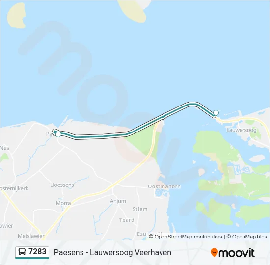 7283 Bus Line Map