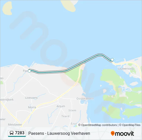 7283 Bus Line Map
