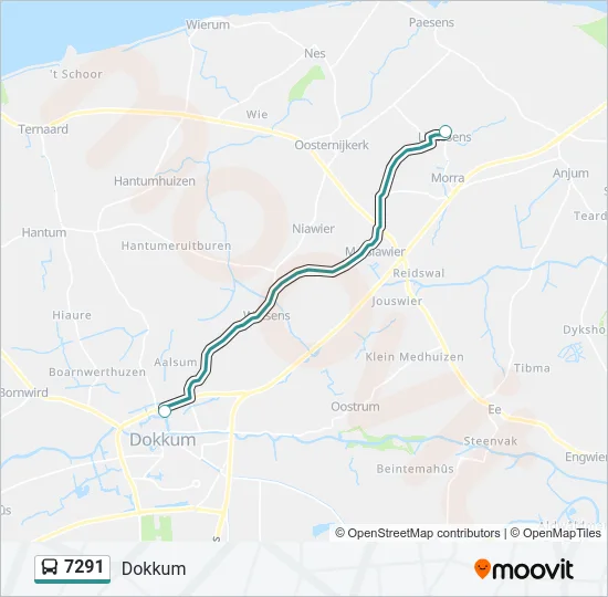 7291 Bus Line Map