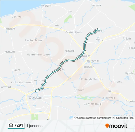 7291 Bus Line Map