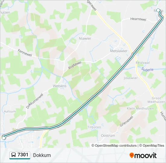 7301 Bus Line Map