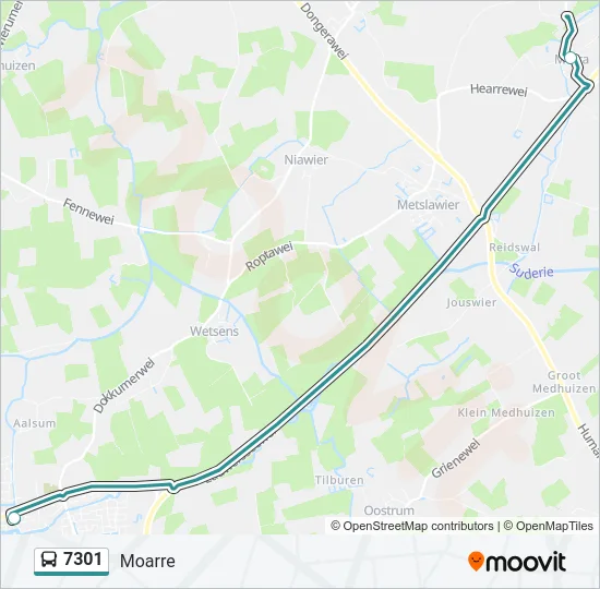 7301 Bus Line Map