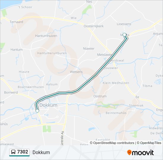 7302 Bus Line Map
