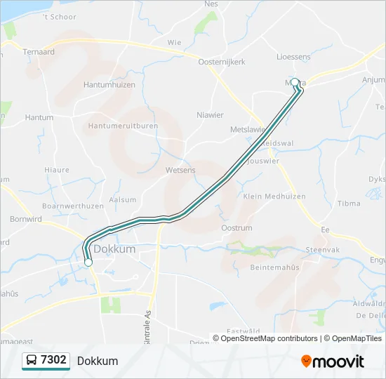 7302 Bus Line Map
