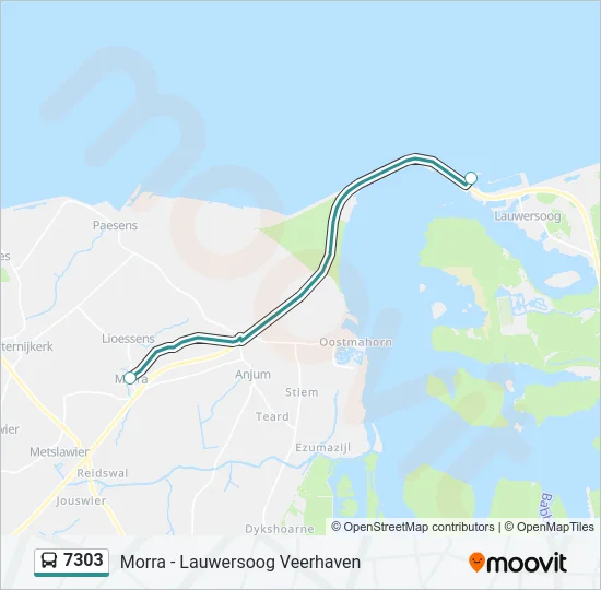 7303 Bus Line Map