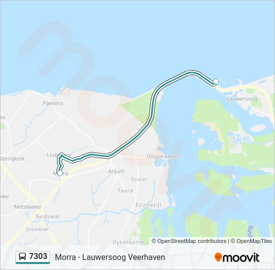 7303 Bus Line Map