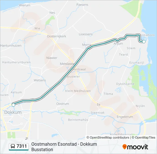 7311 Bus Line Map
