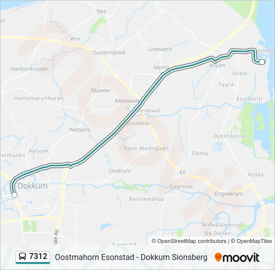 7312 Bus Line Map