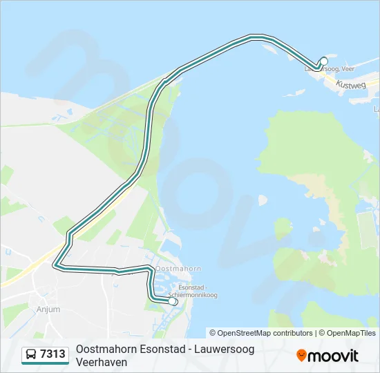 7313 Bus Line Map