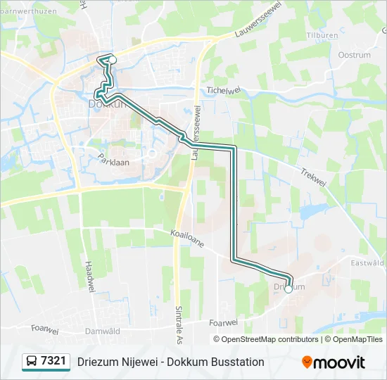 7321 Bus Line Map