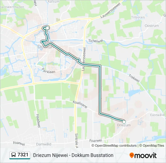 7321 Bus Line Map