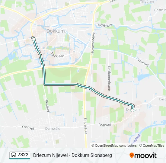 7322 Bus Line Map